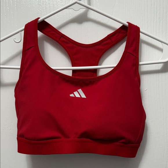 Adidas Women’s Red Sports Bra Racerback Size Small - Picture 1 of 2